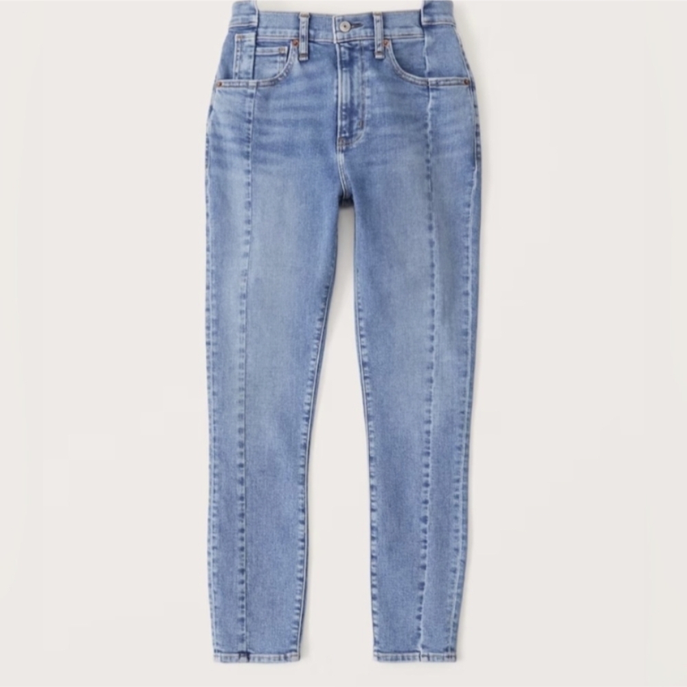 Abercrombie & Fitch The Super Skinny Ankle High Rise Jeans, Color Blue Size 34